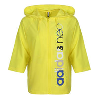 (WMNS) adidas neo Hooded Sports Jacket Yellow FK9937
