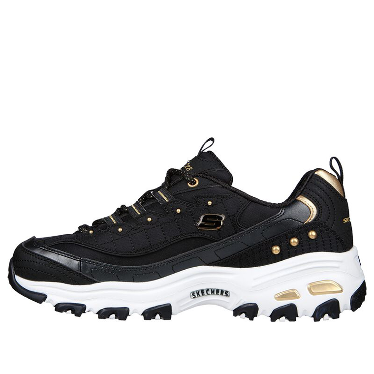 (WMNS) Skechers D'LITES 'Black Gold' 149267-BKGD