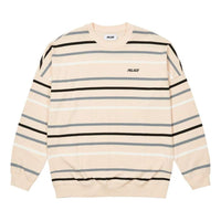 Palace Stripe Drop Shoulder Crew 'Stone' P22ES064
