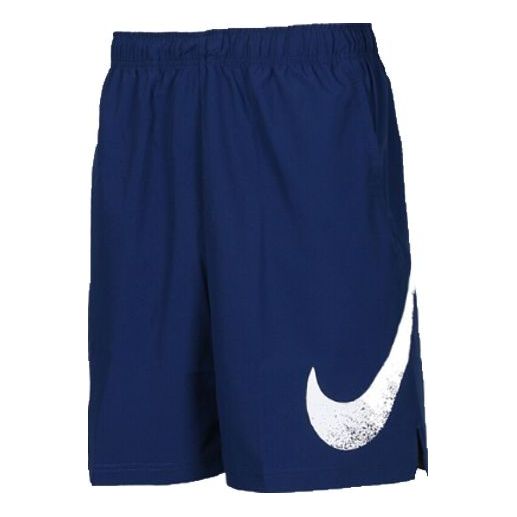 Nike Large Logo Printing Training Quick Dry Sports Shorts Navy Blue Dark blue AJ8101-492