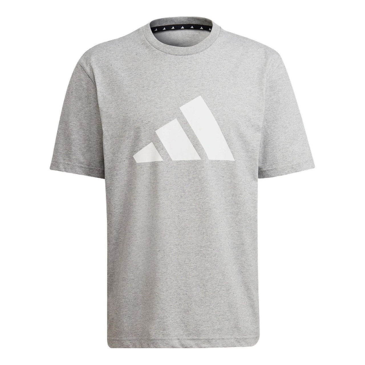 Men's adidas Logo Printing Pattern Round Neck Pullover Short Sleeve Gray T-Shirt HA7682