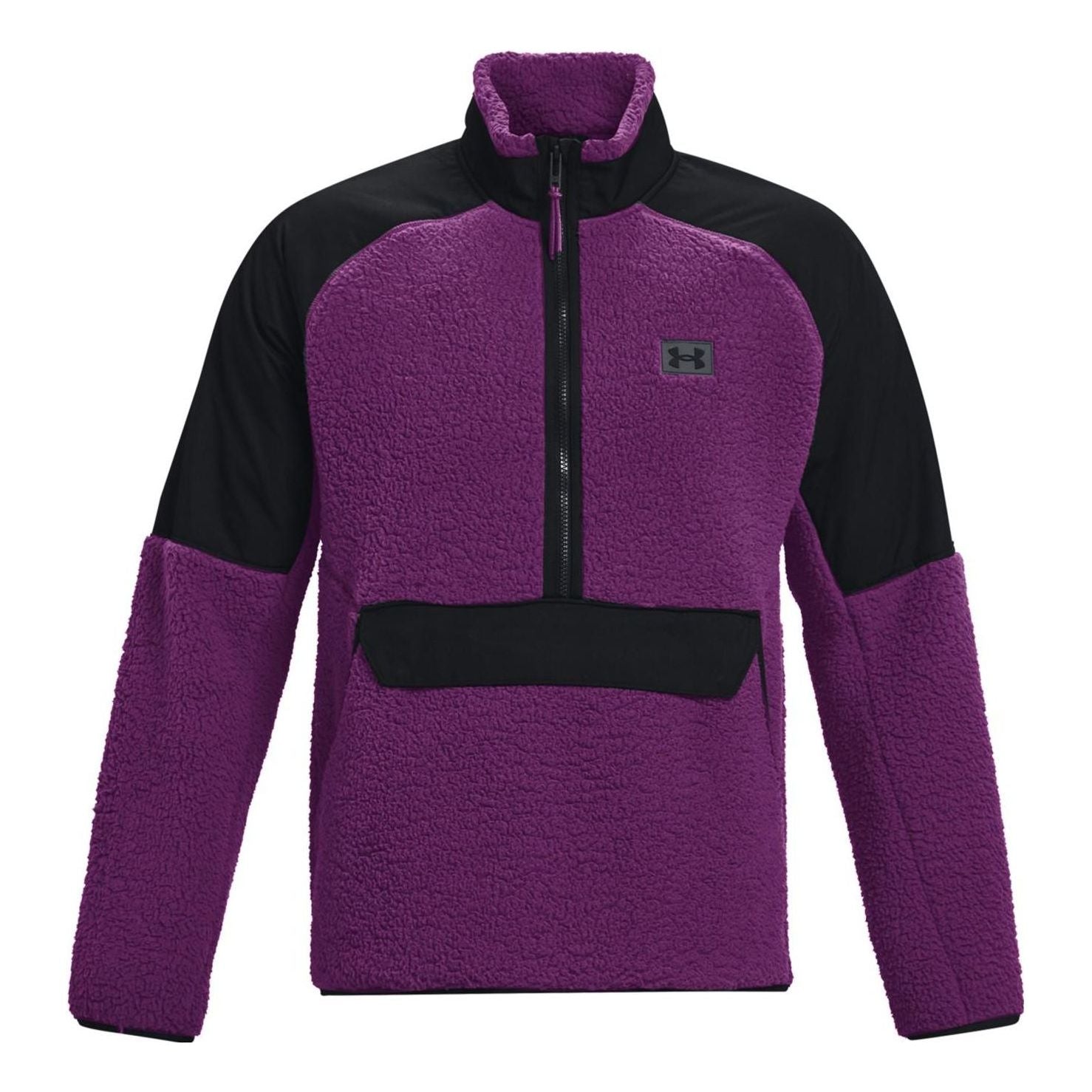 Under Armour Legacy Sherpa 1/2 Zip Jacket 'Black Purple' 1373656-514
