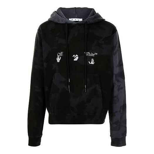 Off-White FW21 Tie Dye Alphabet Pattern Version Black OMBB034R21FLE0071009