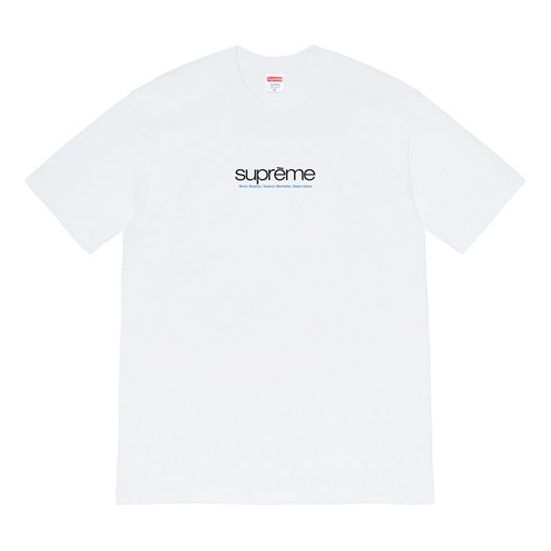 Supreme Week 1 Five Boroughs Tee LogoT SUP-SS21-406-WHI