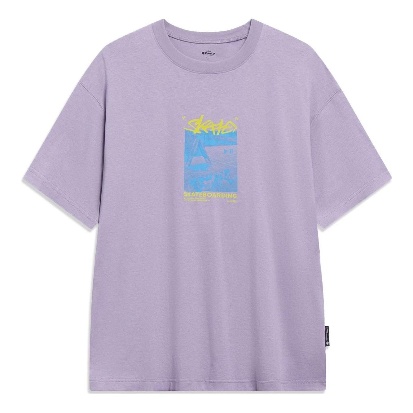 Li-Ning x Disney Oswald Graphic T-shirt 'Light Purple' AHST309-5