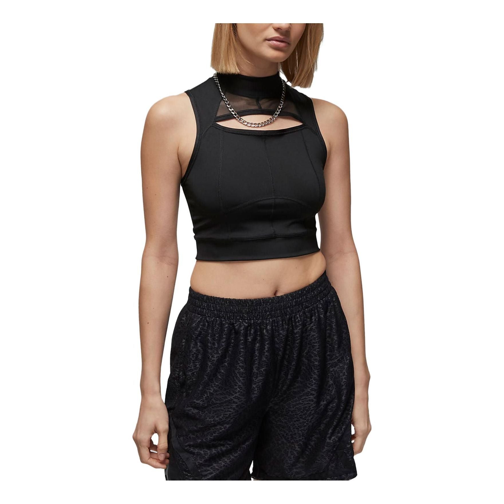 (WMNS) Air Jordan Sport Crop Top 'Black' DZ3235-010
