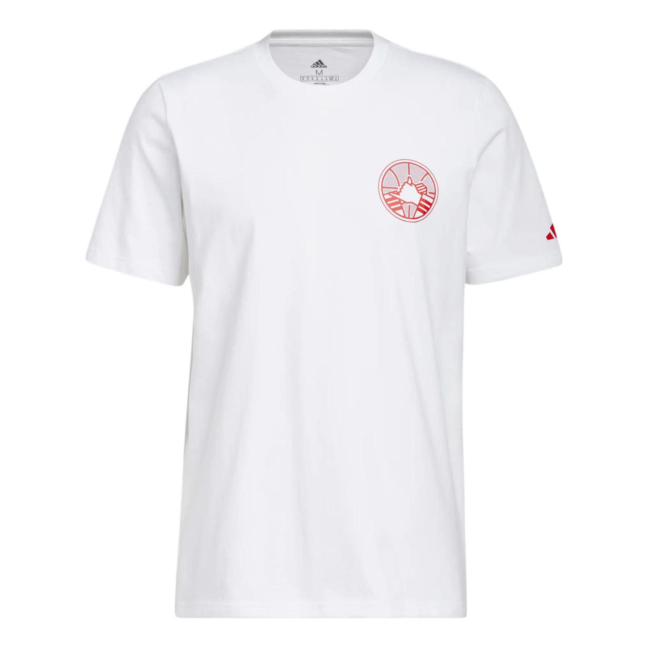 Men's adidas Harden Dynasty Logo Printing Round Neck Pullover Short Sleeve White T-Shirt IC8109