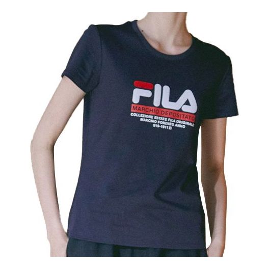(WMNS) FILA Classic Short Sleeve Blue T-Shirt F61W028121F-NV