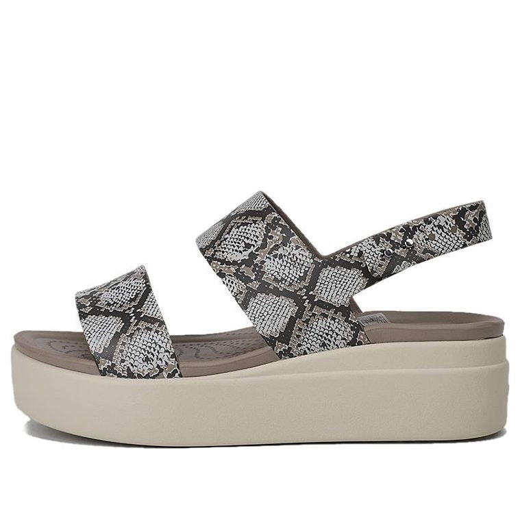 (WMNS) Crocs Brooklyn Thick Sole Casual Sandals Gray 206453-93T