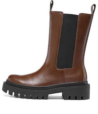 (WMNS) Skechers Low Notch Boots 'Brown' 167345-BRN
