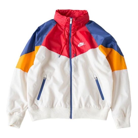 Nike MENS Big Swosh Multicolor Jacket Red/White/Blue Colorblock AR2210-271