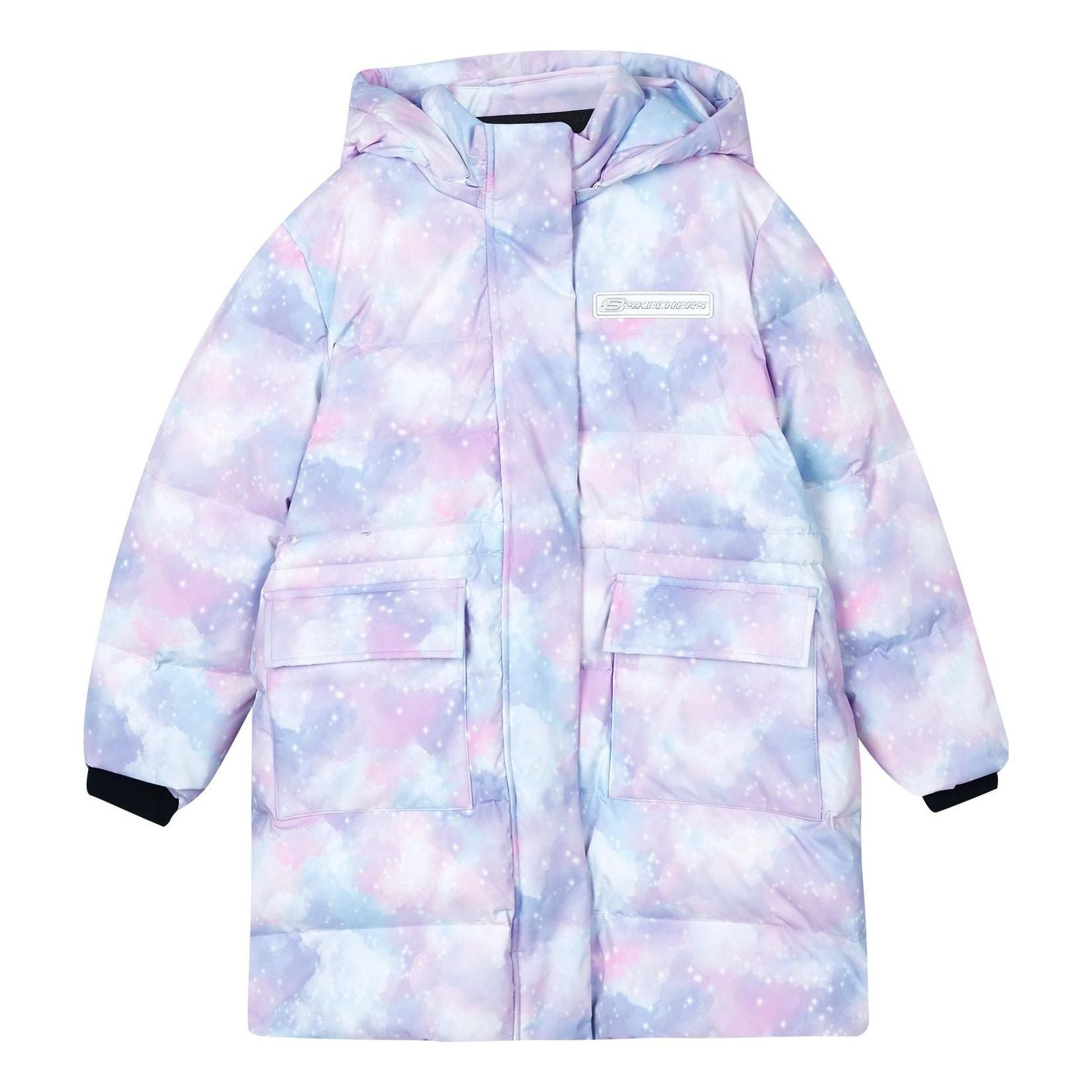 (GS) Skechers SKX Hooded Down Jacket 'Purple White Blue' P423G014-03HS