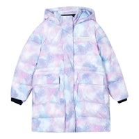 (GS) Skechers SKX Hooded Down Jacket 'Purple White Blue' P423G014-03HS