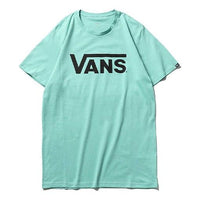 Men's Vans Basic Logo Printing Round Neck Short Sleeve Lake Blue VN0A4MM6J29
