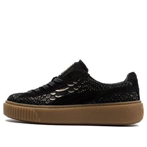 (WMNS) PUMA Basket Platform Exotic Skin 363377-01