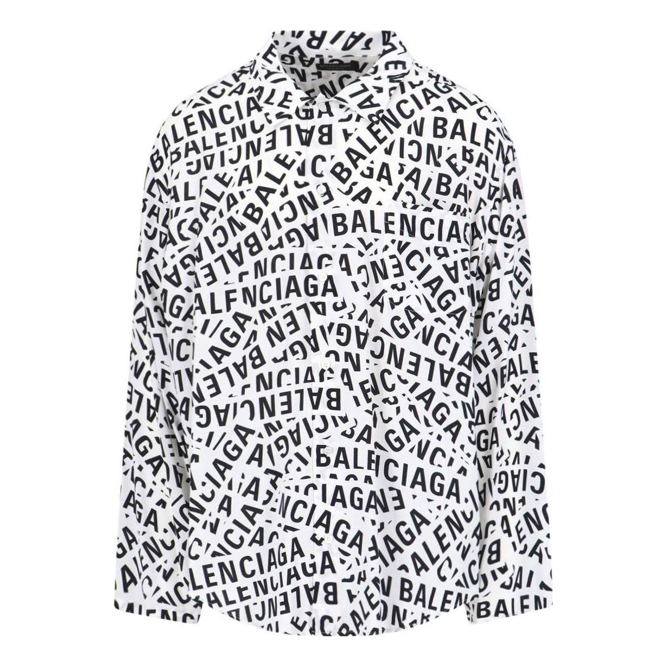 Balenciaga Logo Strips Minimal Shirt 'White' 681812TML219040