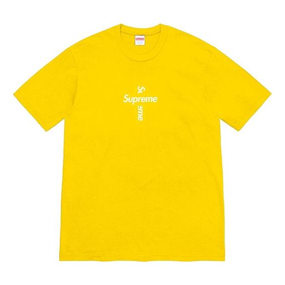 Supreme Week 17 Cross Box Logo Tee LogoT SUP-FW20-371-YEL