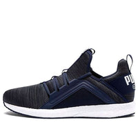 PUMA Mega Energy Heather Knit Low Running Shoes Black/White/Blue 191095-03