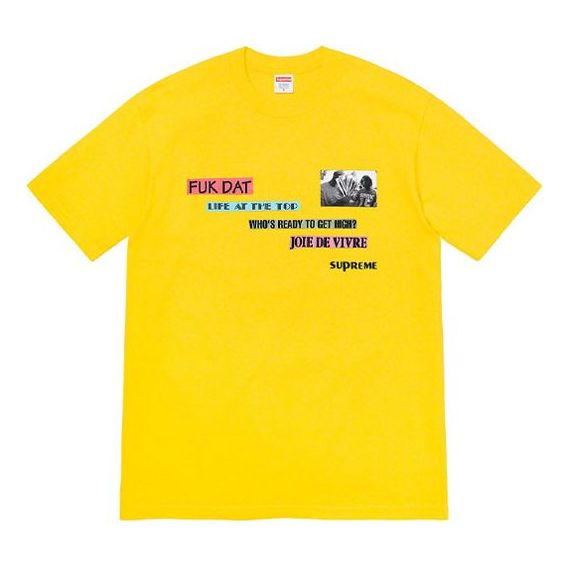 Supreme FW22 Week 1 Joie De Vivre Tee T SUP-FW22-007-YEL