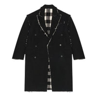Balenciaga Raw Edge Buffalo Check Coat Oversized 'Black White' 704487TMU181070
