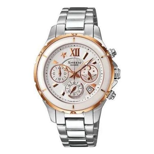 CASIO Sheen Series Quartz Movement Stainless Steel Case Strap Waterproof Watch Analog SHE-5512SG-7A