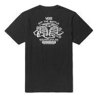 Men's Vans Off The Waffle Printing Round Neck Short Sleeve Black VN0A3ZN1BLK