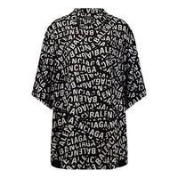 Balenciaga Logo Strips Minimal Short Sleeve Shirt 'Black' 681813TML21-1269