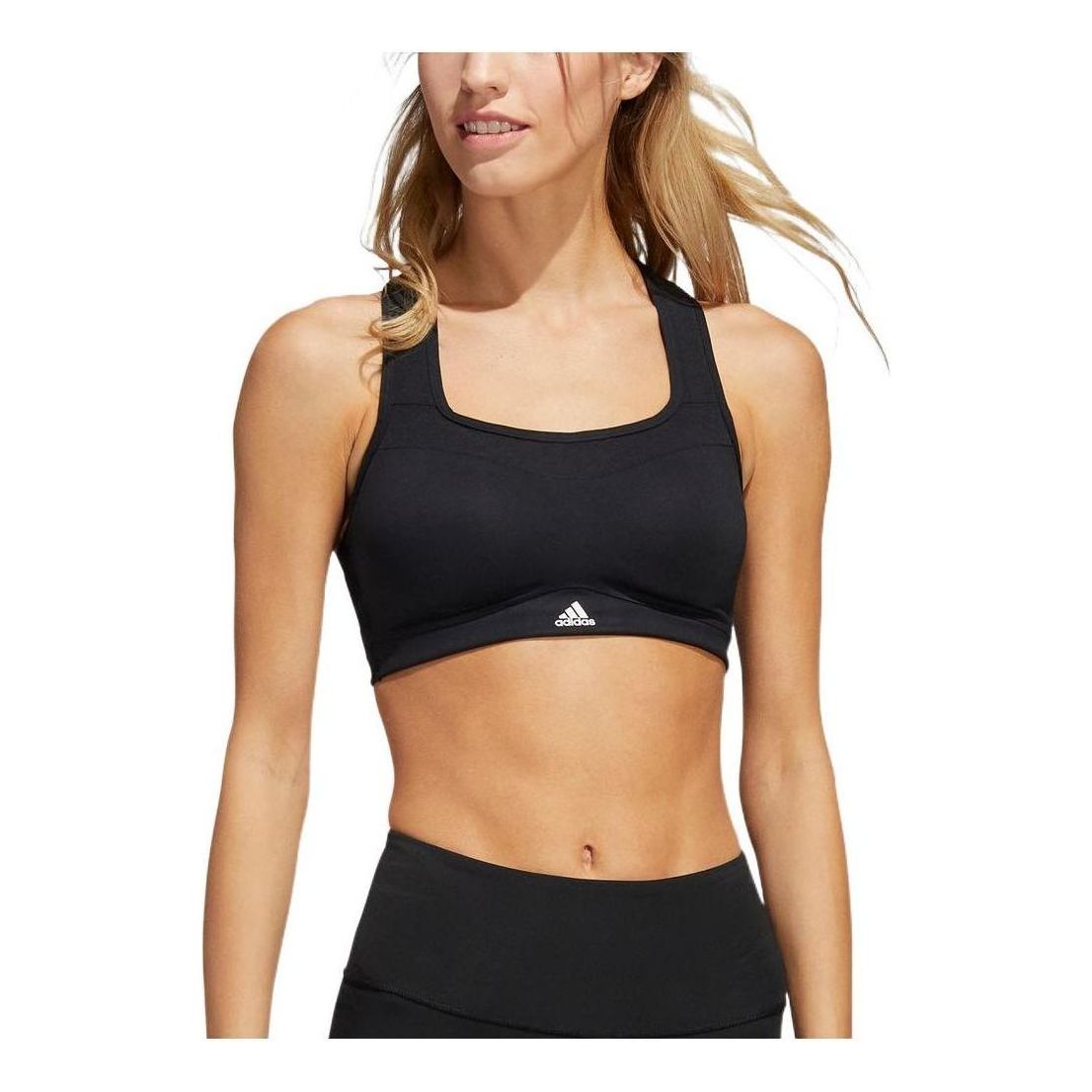 (WMNS) adidas TLRD Impact Training High-Support Bra Asia Sizing 'Black White' HF2297
