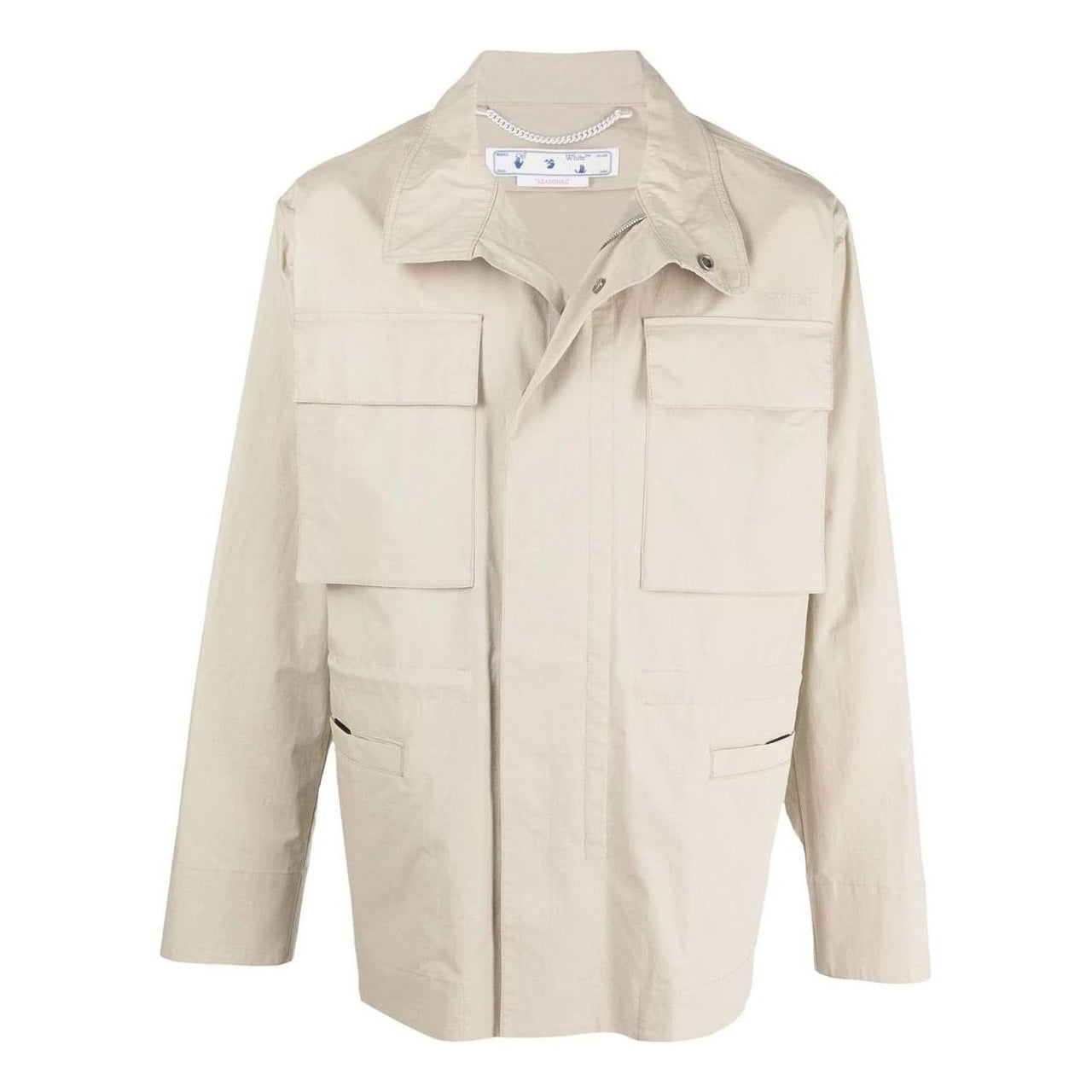 Off-White SS22 Arrow Pattern Jacket Brown OMEL021S22FAB0011717