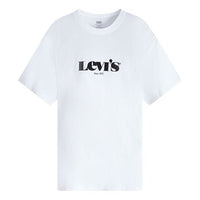 Men's Levis Round Neck Pure Cotton Alphabet Logo Printing Short Sleeve White 16143-0083