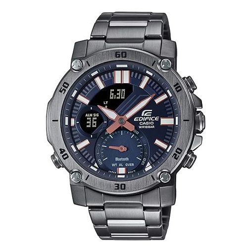 Men's CASIO Edifice Series Sports Stainless Steel Strap Business Mens Gray Analog ECB-20DC-1A
