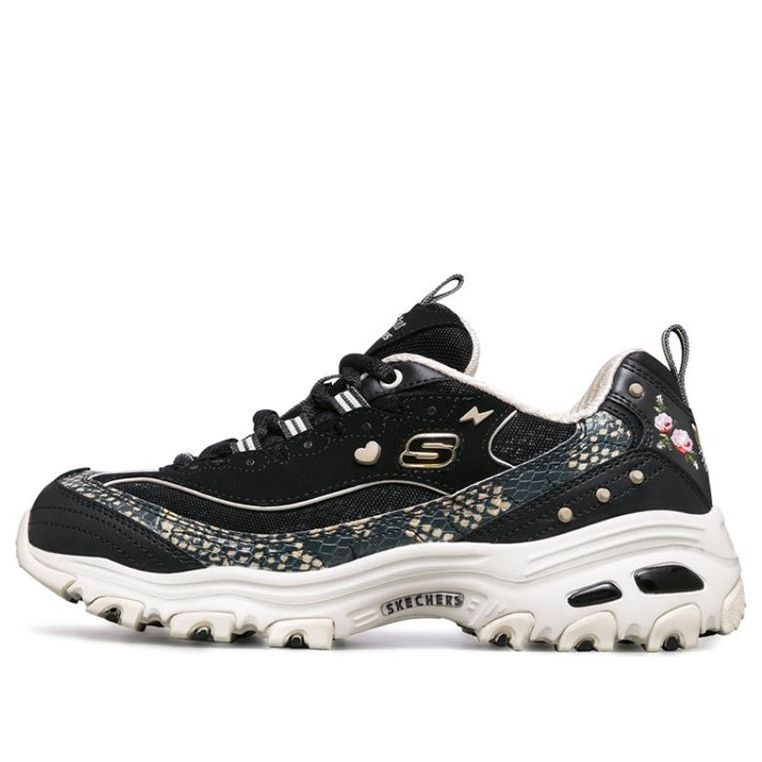 (WMNS) Skechers D'Lites 1.0 Black 149111-BKNT