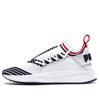 PUMA Evolution Tsugi Jun Sport Stripes Low Running Shoes Black/White 367519-01