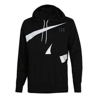 Nike Semi-Brushed Back Pullover Hoodie 'Black White' DD6011-010