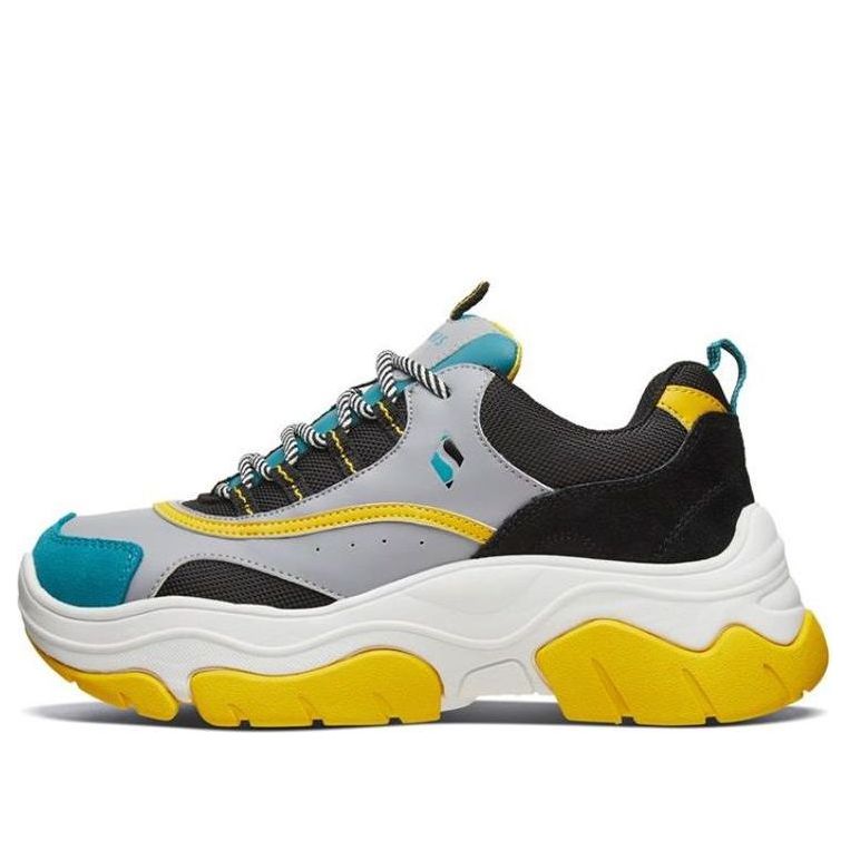 (WMNS) Skechers Black Jack Low-Top Daddy Shoes Gray/Black 74236-GYBK