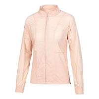 (WMNS) Skechers Solid Color Side Striped Jacket 'Pink White' P222W028