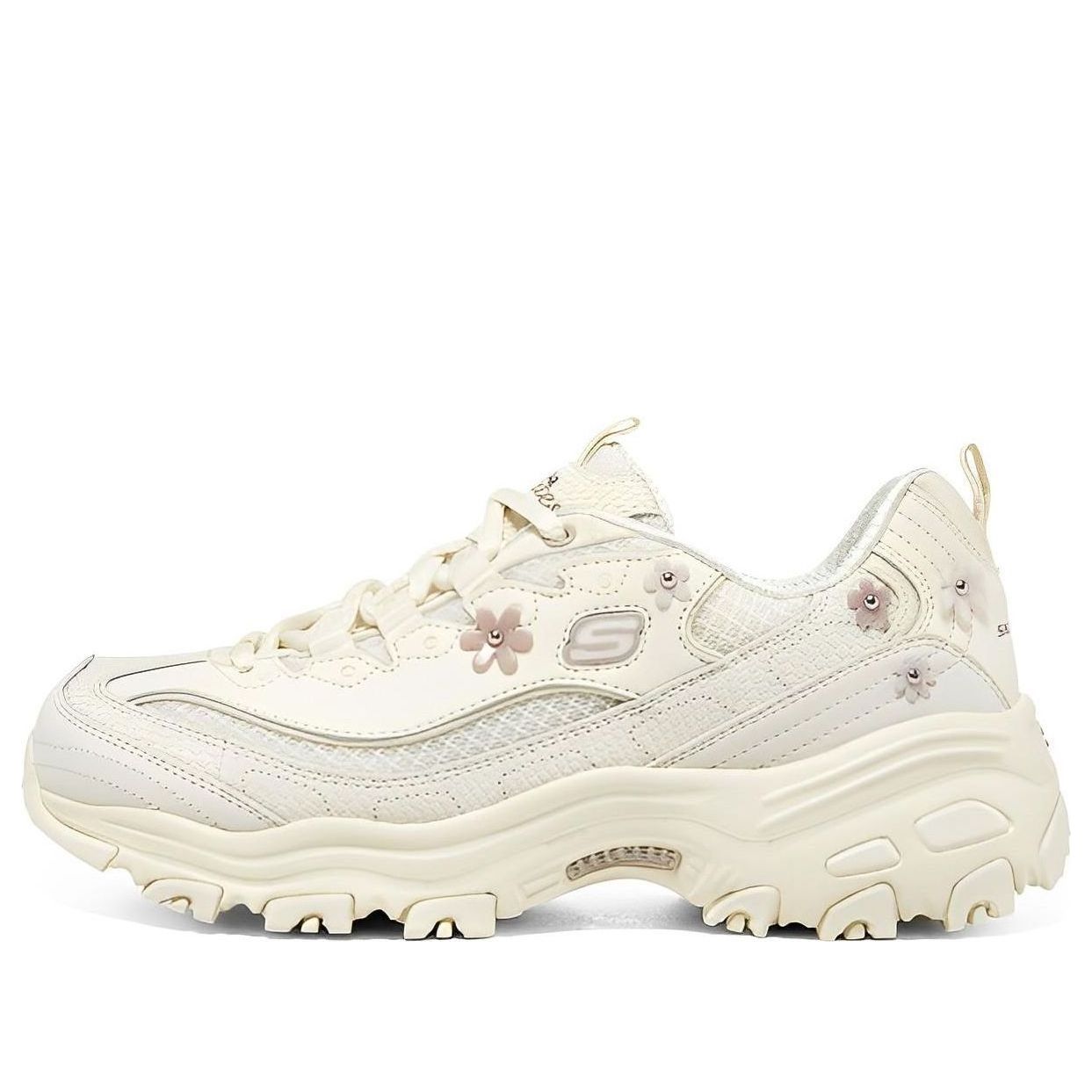 (WMNS) Skechers D'lites 1.0 Sneakers 'White' 896188-OFWM