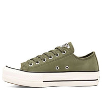 (WMNS) Converse Nubuck Chuck Taylor All Star Platform Thick Sole Green White Sneakers 'Green White' 566569C