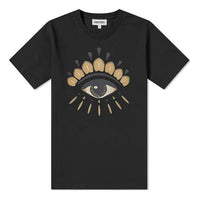 Men's KENZO Large Eye Pattern Printing Short Sleeve Black FA6-5TS021-4YC-99