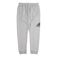 Men's adidas Training Sports Knit Long Pants/Trousers Medium Hemp Grey AB6528