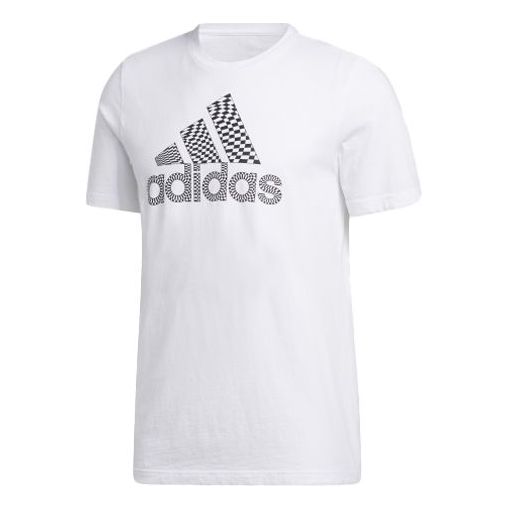 adidas 618 Pre Olympic Training Sports Printing Short Sleeve White GT7753