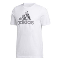 adidas 618 Pre Olympic Training Sports Printing Short Sleeve White GT7753