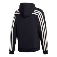 adidas Winter 3-stripes Stay Warm Sports Loose Hooded Jacket Black GM0902