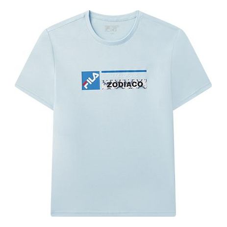 FILA Stylish Simplicity Printing Casual Short Sleeve Light Blue F11M038109F-LB