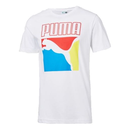 PUMA Round Neck Short Sleeve Classics Box Logo White 578157-52