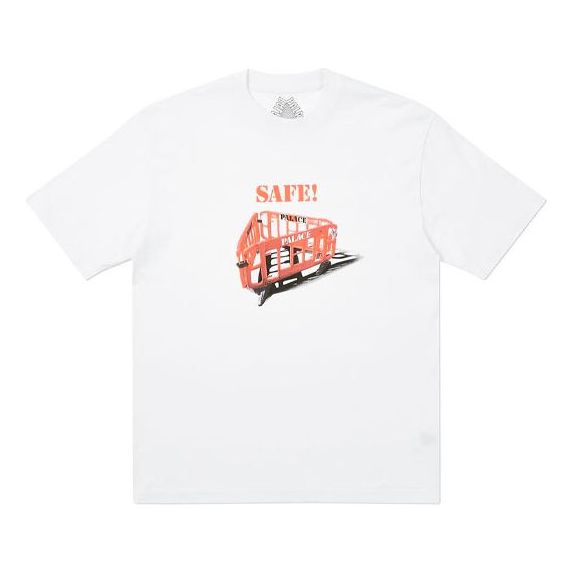 PALACE Creative Pattern Printing Alphabet Short Sleeve Unisex White P19TS166