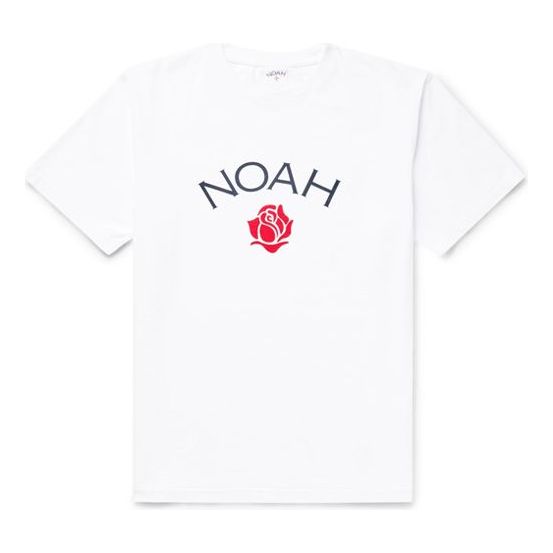 NOAH Nyc x Mr.Porter Recycle Cotton Rose Logo White Mr.Porter Tee KN32FW19WHT