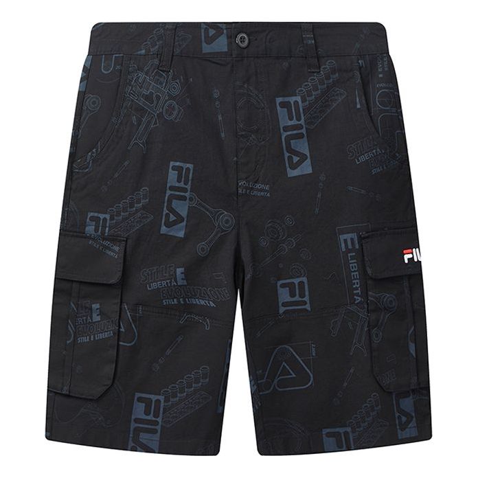 FILA Printing Cargo Sports Shorts Blue F11M038803F-NV