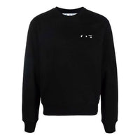 Off-White FW21 Arrow Pattern Round Neck Pullover Version Black OMBA025F21FLE0071001