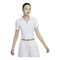 (WMNS) Nike Sportswear Essential Polo Shirt Asia Sizing 'White' DV7885-051